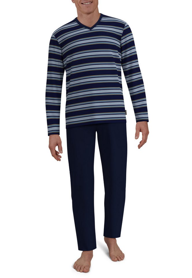 CECEBA Pyjama CECEBA Herren Pyjama blau quergestreift (1 tlg) von CECEBA