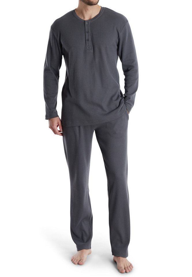 CECEBA Pyjama CECEBA Herren Pyjama grau uni (1 tlg) von CECEBA