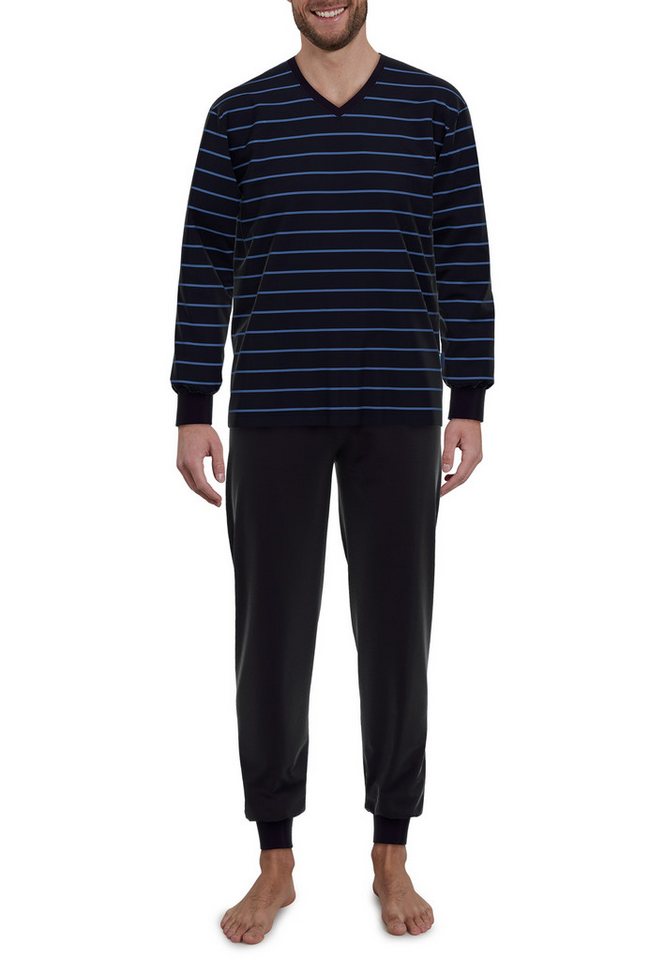 CECEBA Pyjama CECEBA Herren Pyjama schwarz uni (1 tlg) von CECEBA