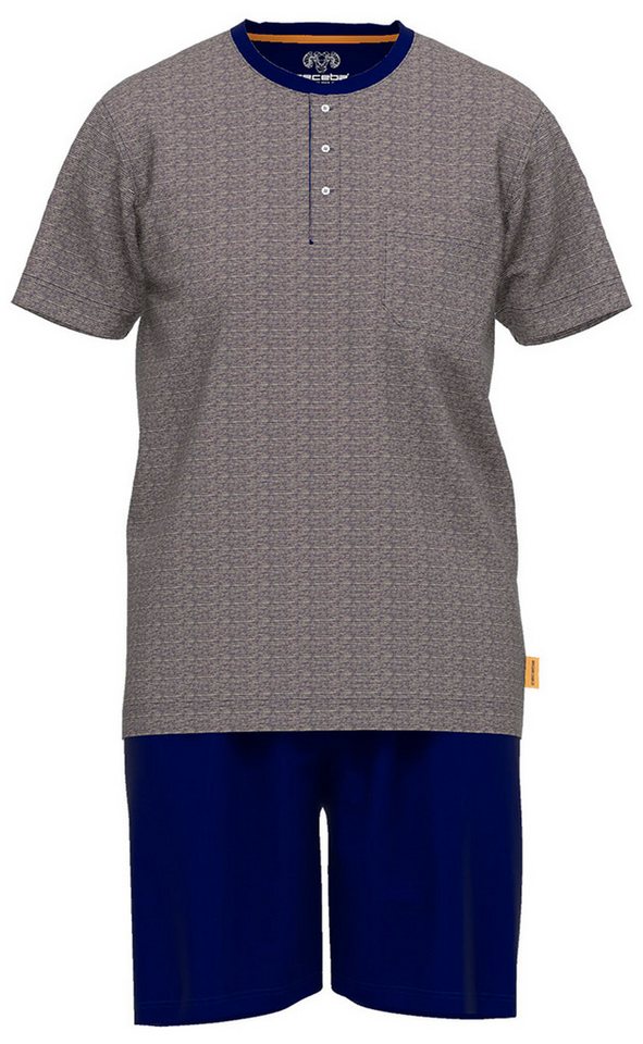 CECEBA Pyjama Herren Schlafanzug mit Knopfleiste (2 tlg) Auch in großen Größen Baumwolle von CECEBA