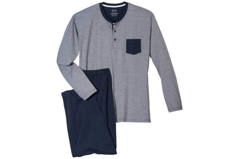 CECEBA Pyjama XXL Ceceba Melangeoptik Pyjama navy (2 tlg) von CECEBA