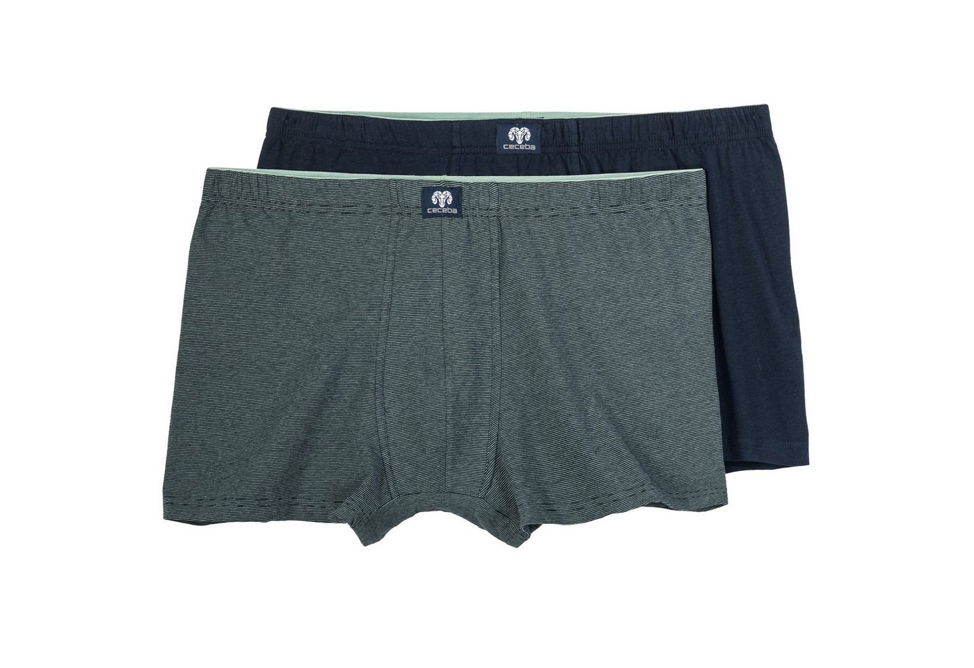 CECEBA Retro Pants Ceceba Übergrößen Pants 2er-Pack navy/grün geringelt (Spar-Pack, 2-St., 2er-Pack) von CECEBA