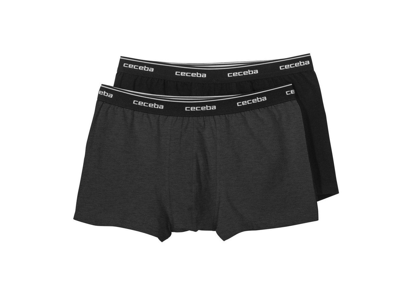 CECEBA Retro Pants Ceceba 2er-Pack XXL Pants dunkelgrau melange/schwarz (Spar-Pack, 2-St., 2er-Pack) von CECEBA