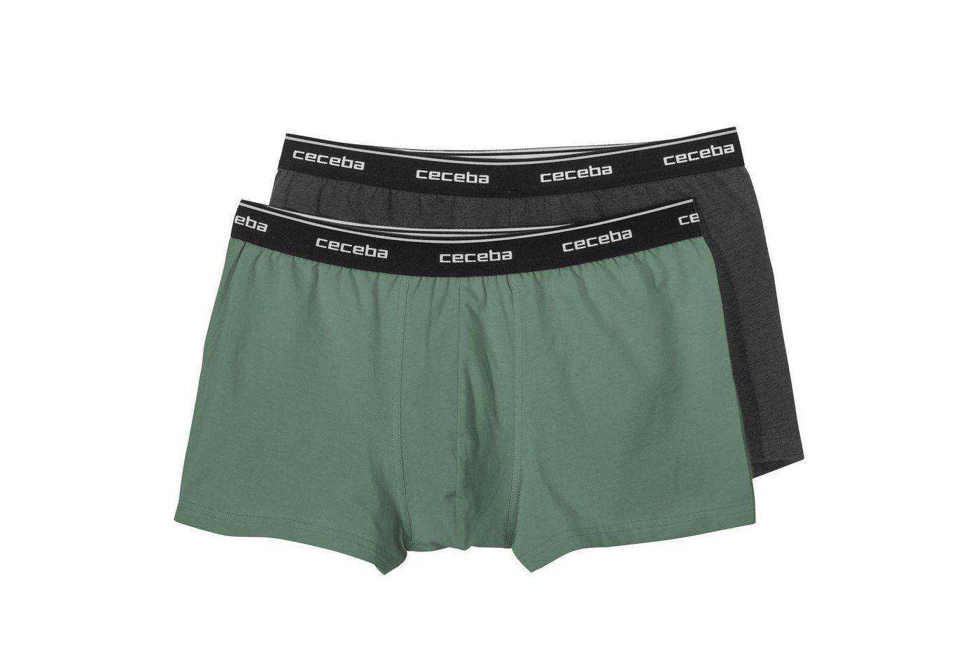 CECEBA Retro Pants Ceceba 2er-Pack Pants Übergröße hellgrün/grau melange (Spar-Pack, 2-St., 2er-Pack) von CECEBA