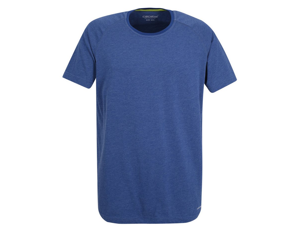CECEBA Rundhalsshirt Ceceba Kurzarm Shirt mittelblau melange Übergröße von CECEBA