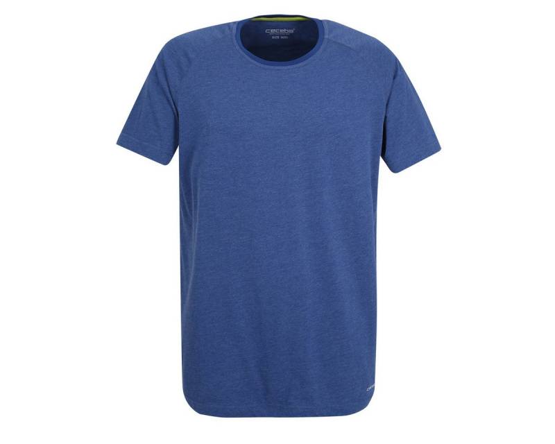 CECEBA Rundhalsshirt Ceceba Kurzarm Shirt mittelblau melange Übergröße von CECEBA