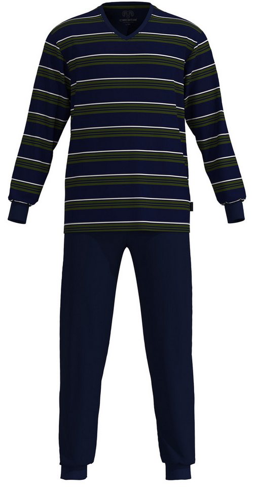 CECEBA Schlafanzug Herren Pyjama Interlock mit Bündchen (2 tlg) Baumwolle von CECEBA