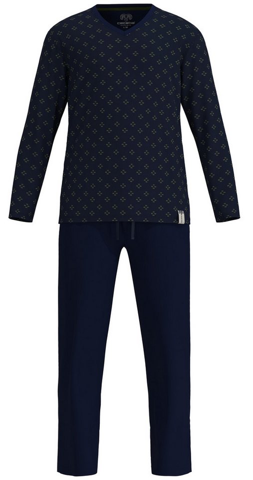 CECEBA Schlafanzug Herren Pyjama Interlock warm (2 tlg) Modisches Design von CECEBA