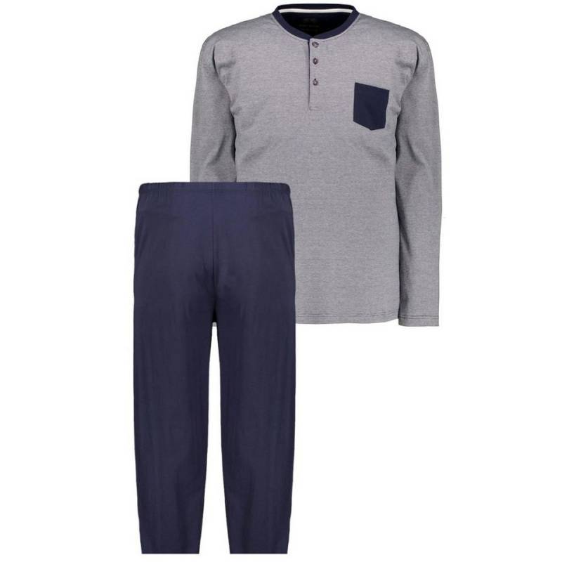 CECEBA Schlafanzug Pyjama, 3-Knopfv., offen navy blaze von CECEBA