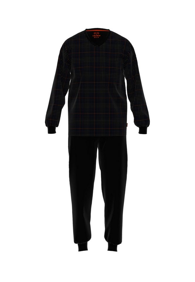 CECEBA Schlafanzug Pyjama, V-A., Bündchen schwarz-dunkel-Karo CECEBA Schlafanzug Pyjama, V-A., Bündchen schwarz-dunkel-Karo von CECEBA