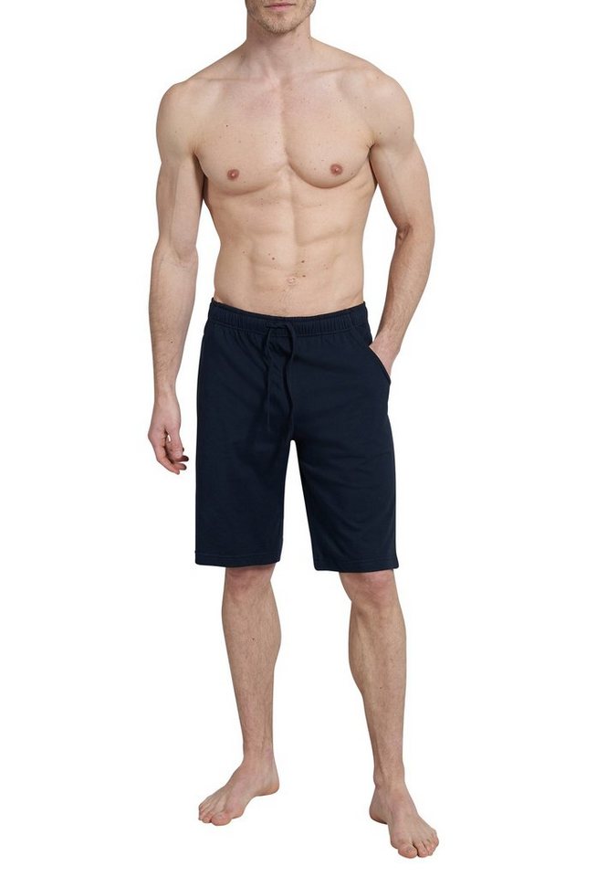 CECEBA Schlafhose CECEBA Herren Bermuda blau uni (1-tlg) von CECEBA