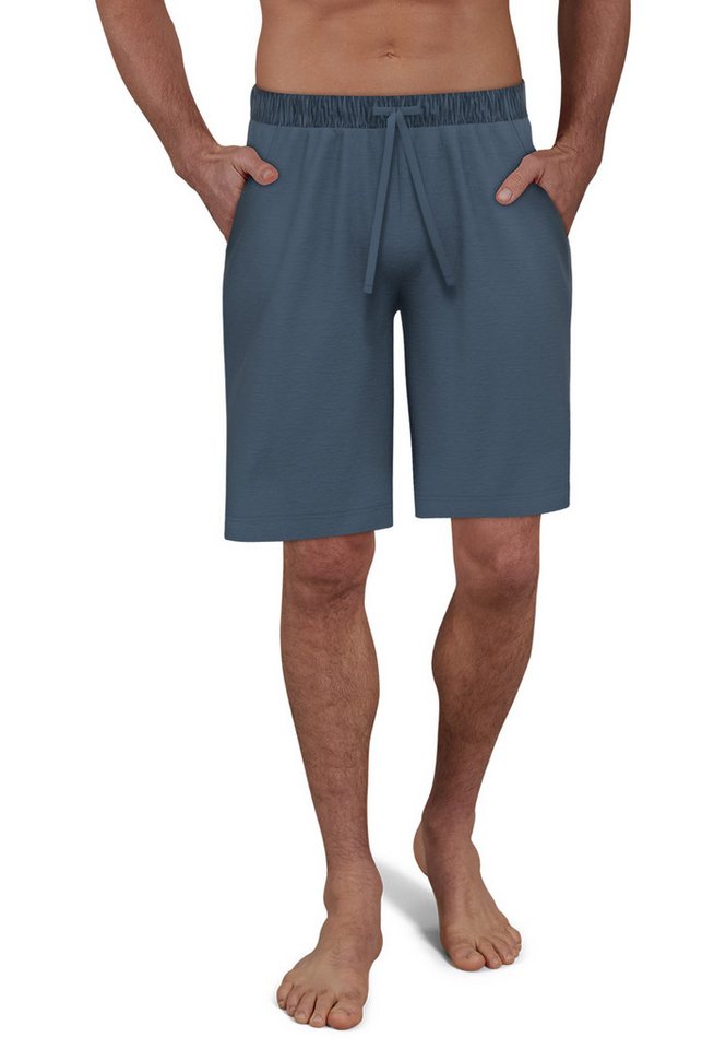 CECEBA Schlafhose CECEBA Herren Bermuda blau uni (1-tlg) von CECEBA