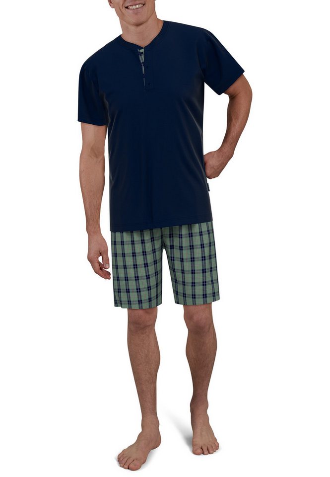CECEBA Shorty CECEBA Herren Shorty grün kariert (1 tlg) von CECEBA