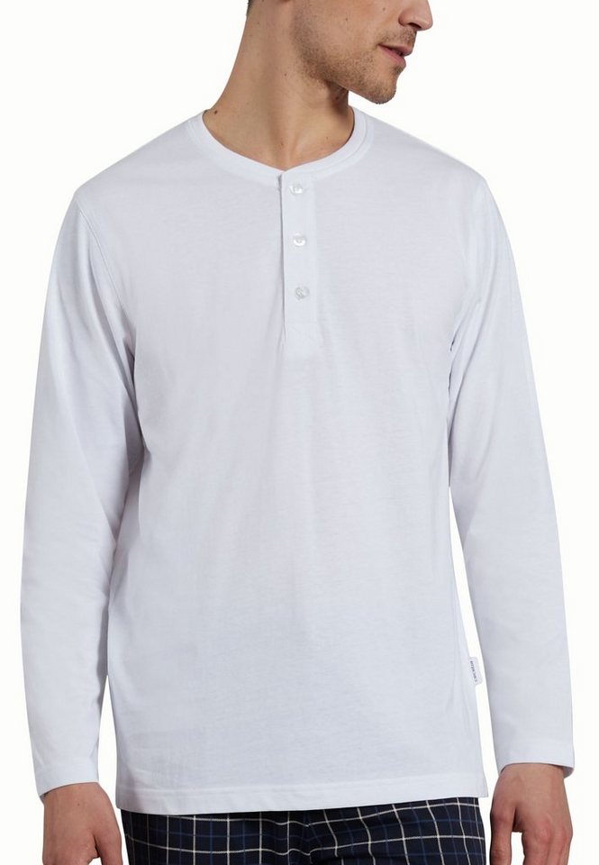CECEBA Sleepshirt CECEBA Herren Longsleeve weiß uni (1-tlg) von CECEBA