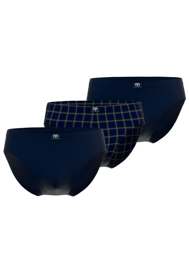 CECEBA Slip CECEBA Herren Slip blau kariert 3er Pack (3-St) von CECEBA