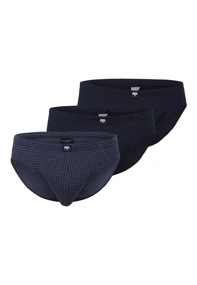 CECEBA Slip CECEBA Herren Slip blau längsgestreift 3er Pack (3-St) von CECEBA