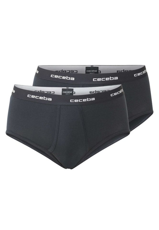 CECEBA Slip CECEBA Herren Slip blau uni 2er Pack (2-St) von CECEBA