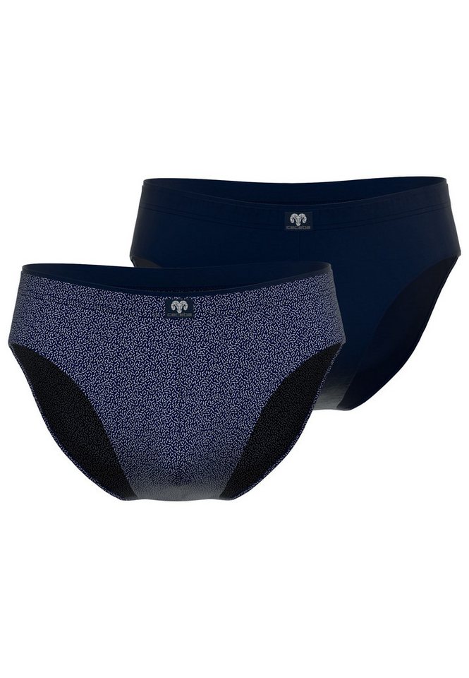 CECEBA Slip CECEBA Herren Slip blau uni 2er Pack (2-St) von CECEBA