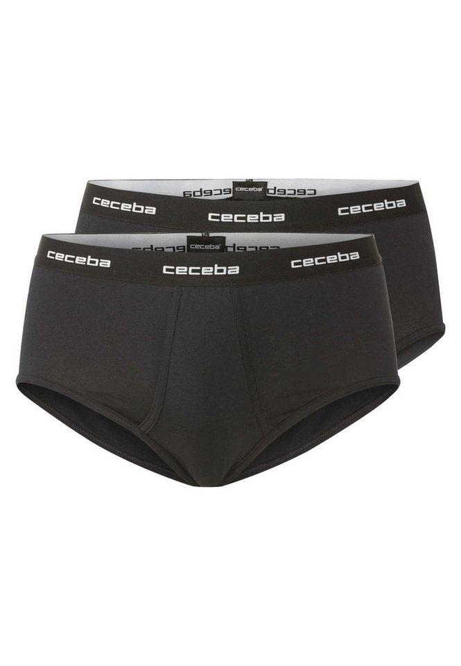 CECEBA Slip CECEBA Herren Slip schwarz uni 2er Pack (2-St) von CECEBA