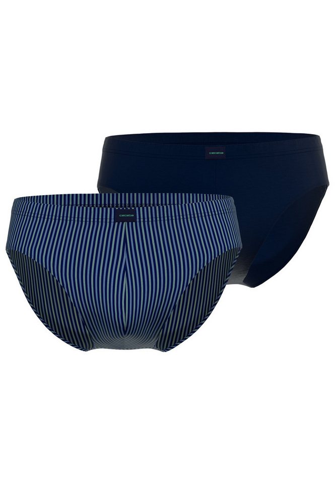 CECEBA Slip CECEBA Herren blau längsgestreift 2er Pack (2-St) von CECEBA