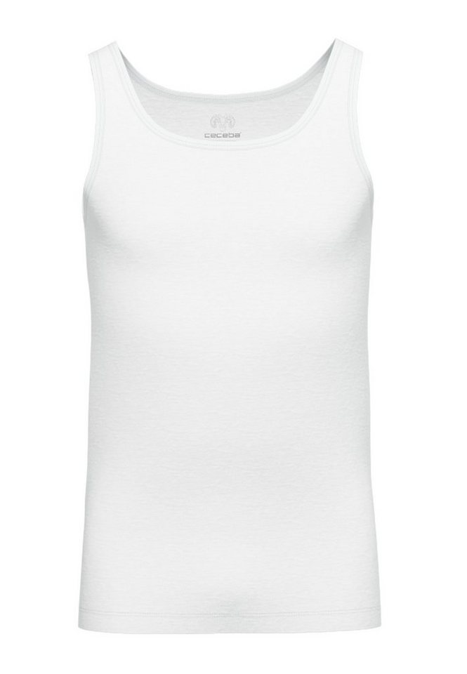 CECEBA Unterhemd CECEBA Herren Tank-Top weiß uni (1-St) von CECEBA