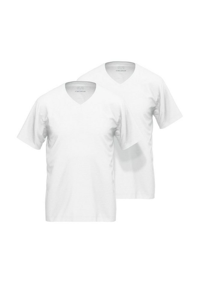 CECEBA Unterziehshirt CECEBA Herren Shirt weiß uni 2er Pack (2-St) von CECEBA