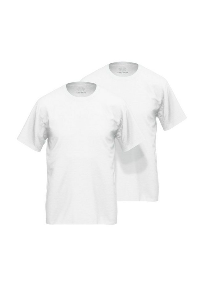 CECEBA Unterziehshirt CECEBA Herren Shirt weiß uni 2er Pack (2-St) von CECEBA