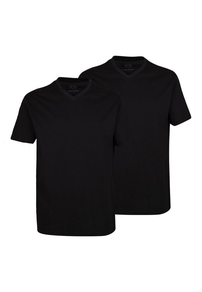 CECEBA Unterziehshirt CECEBA Herren T-Shirt schwarz uni 2er Pack (2-St) von CECEBA