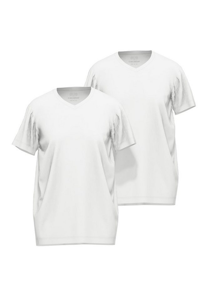 CECEBA Unterziehshirt CECEBA Herren T-Shirt weiß uni 2er Pack (2-St) von CECEBA