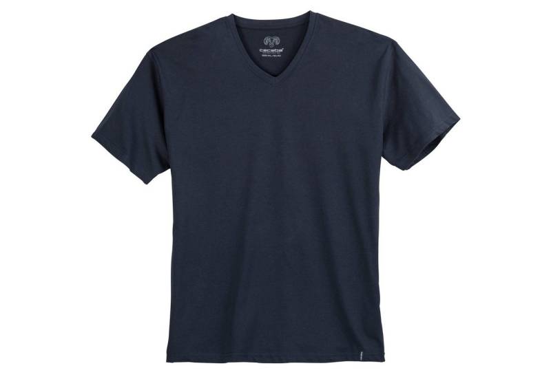 CECEBA V-Shirt Ceceba V-Neck T-Shirt Übergröße navy von CECEBA
