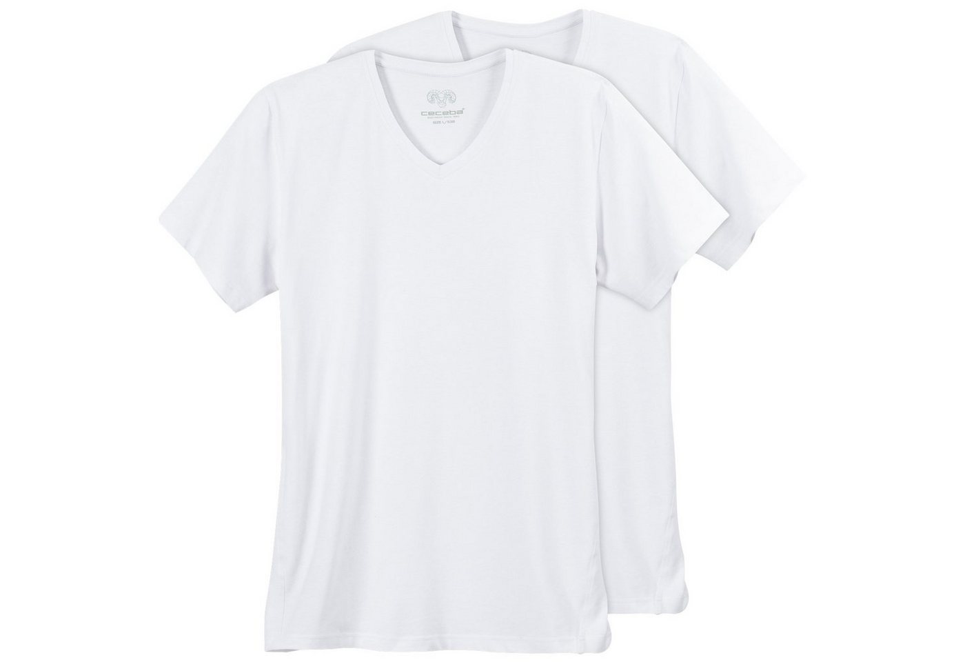 CECEBA V-Shirt Ceceba XXL V-Neck T-Shirt Konvex 2er-Pack weiß CECEBA V-Shirt Ceceba XXL V-Neck T-Shirt Konvex 2er-Pack weiß von CECEBA