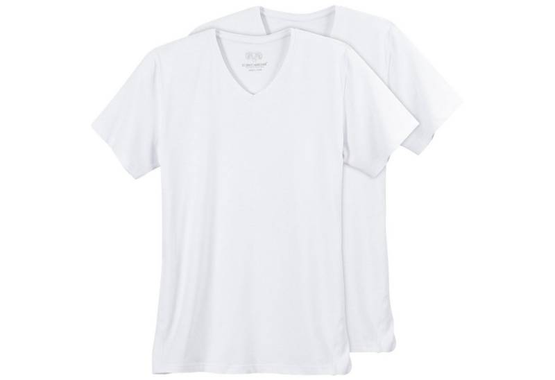 CECEBA V-Shirt Ceceba XXL V-Neck T-Shirt Konvex 2er-Pack weiß von CECEBA