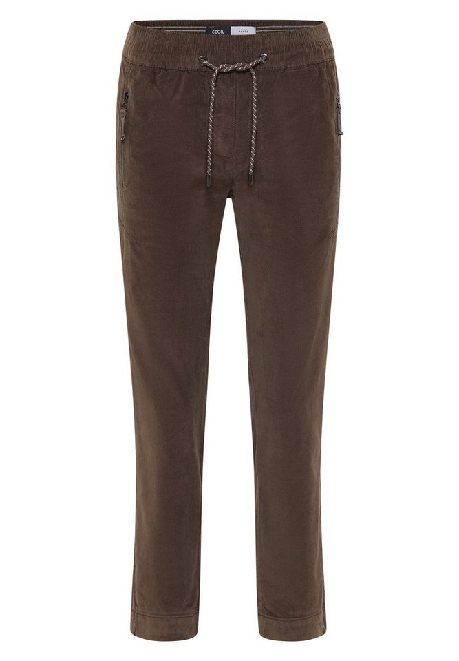 CECIL 5-Pocket-Jeans NOS Style Tracey Fine Corduroy misty taupe von CECIL