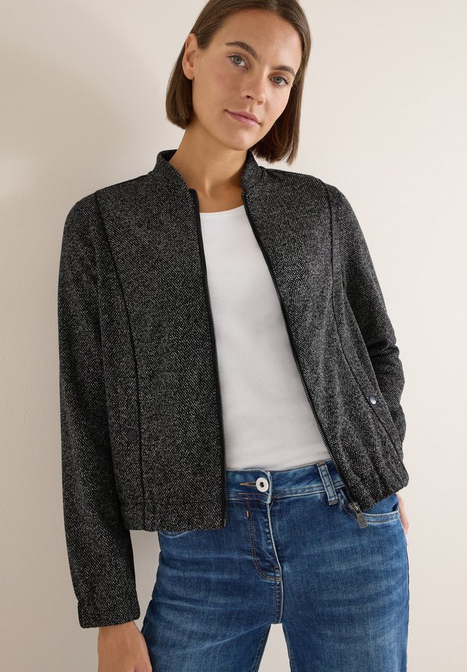 CECIL Blouson im melierten Look und mit Elastiksaum von CECIL