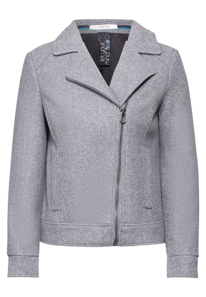 CECIL Blusenblazer TOS Fake Wool Biker Jacket von CECIL