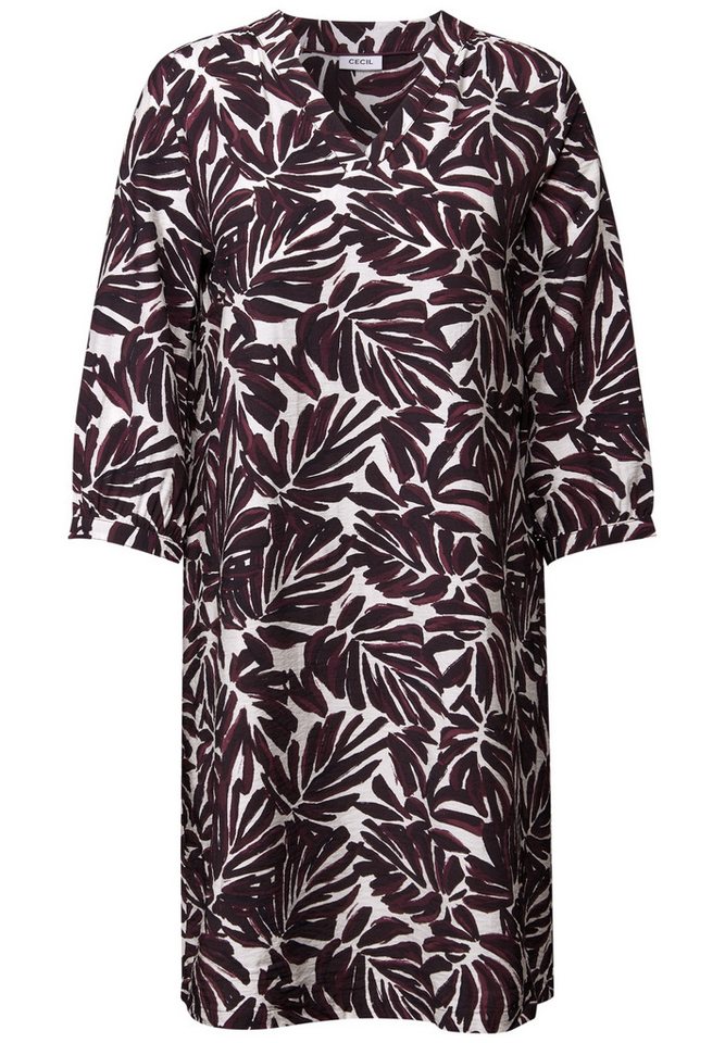 CECIL Blusenkleid AOP Dress mulberry red von CECIL