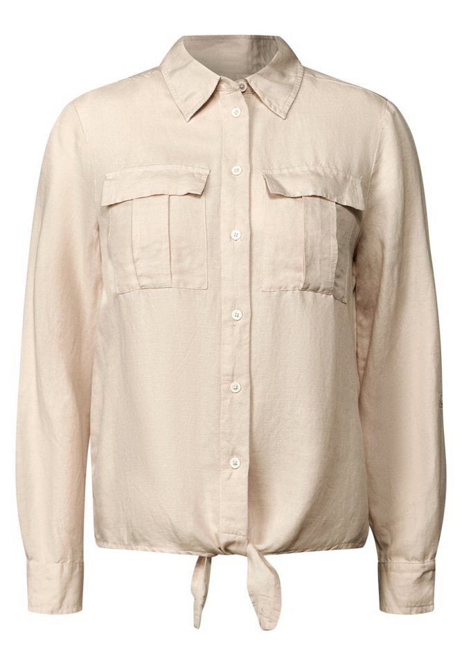 CECIL Blusenponcho Cecil / Da. Bluse / LINEN_LI/CV_ Solid Knot Blouse von CECIL