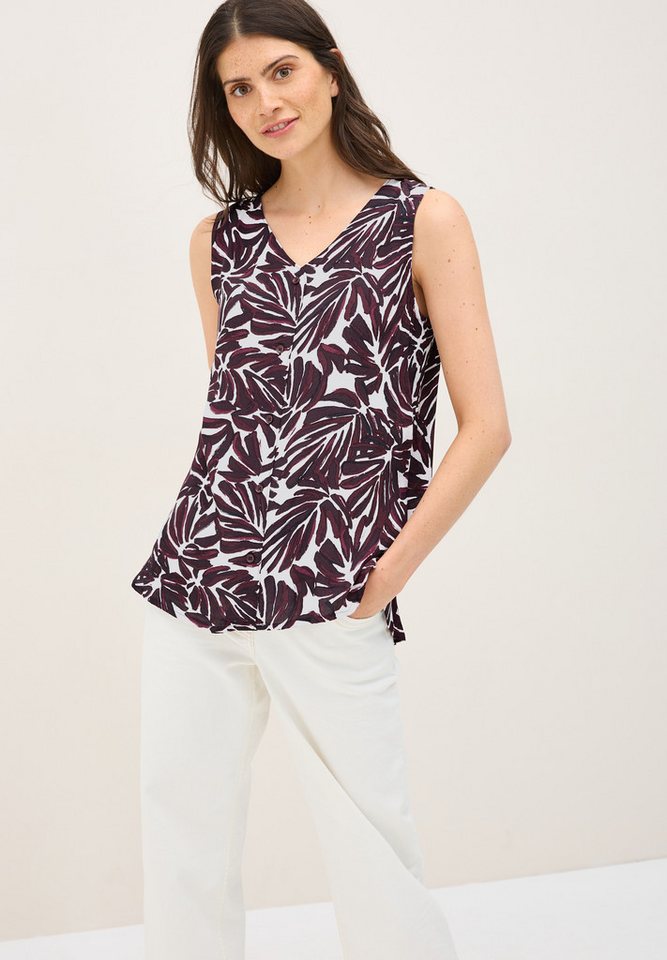 CECIL Blusentop ärmellos, mit V-Ausschnitt und grafischem Muster von CECIL