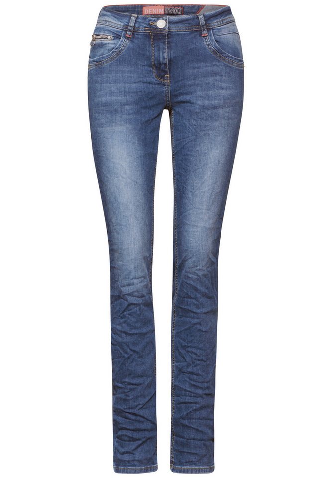 CECIL Chinohose Style Scarlett Mid Blue Zip CECIL Chinohose Style Scarlett Mid Blue Zip von CECIL