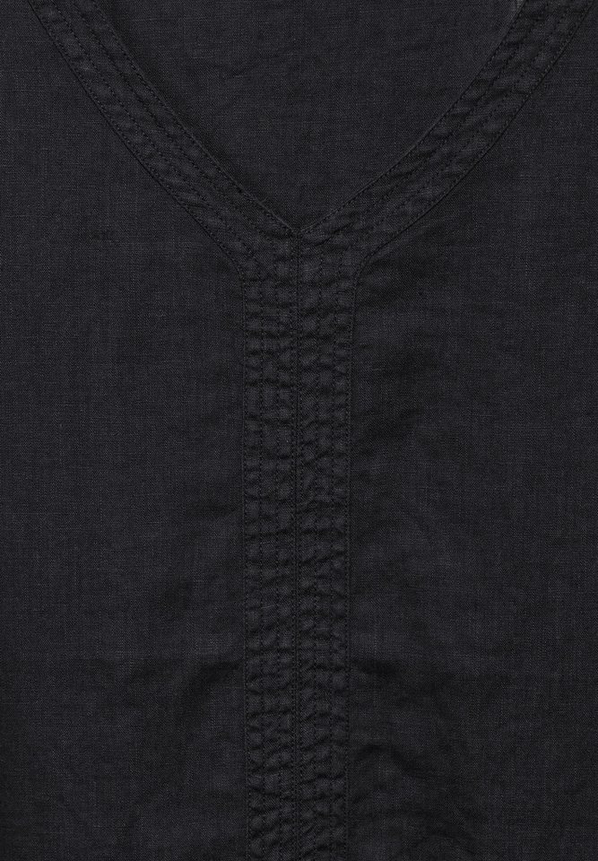 CECIL Cocktailkleid LINEN_Solid V-Neck Dress Black von CECIL