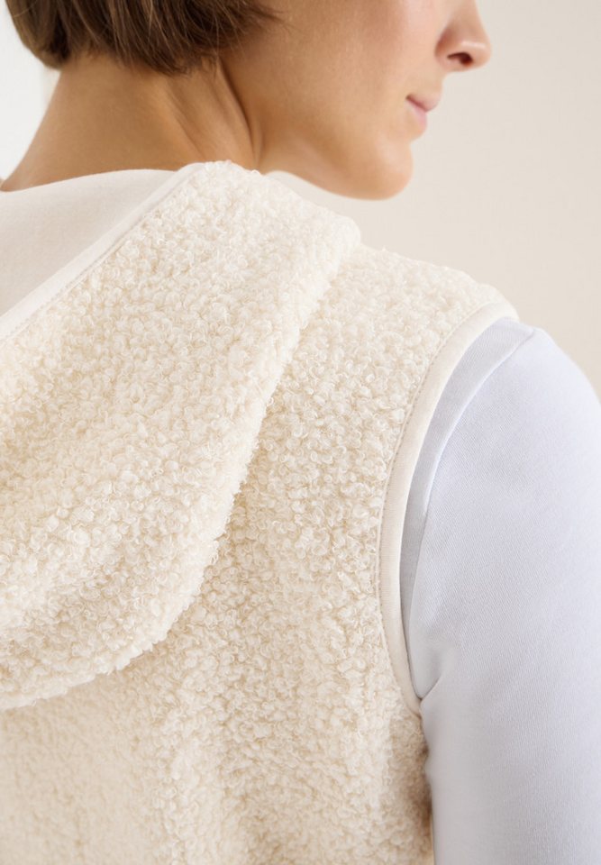 CECIL Fellweste Teddy-Weste mit Troyerkragen und Kapuze von CECIL