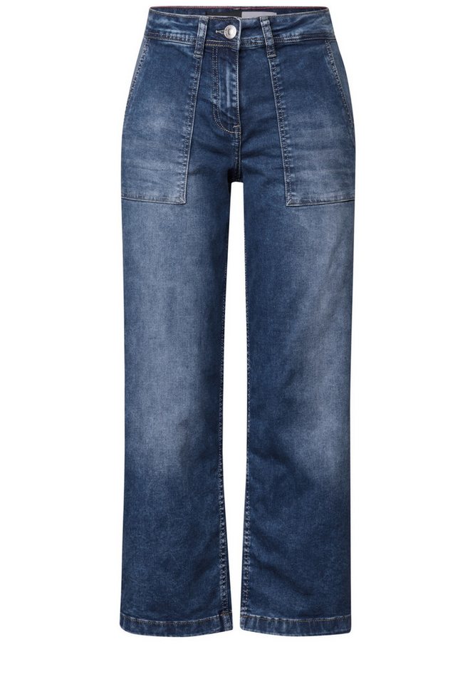 CECIL Gerade Jeans Style Neele Mid Blue Patch Poc von CECIL