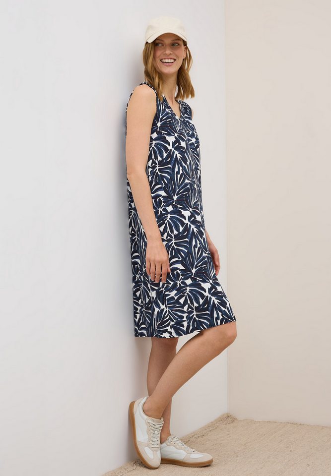 CECIL Jerseykleid Sommerkleid mit Raffung an den Schultern und grafischem Muster von CECIL