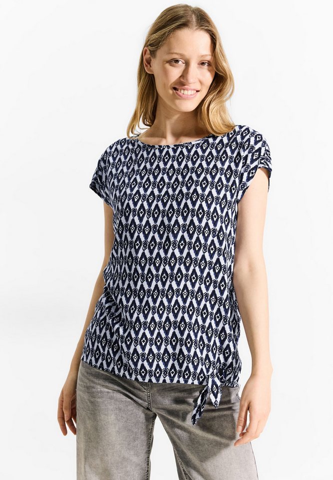 CECIL Kurzarmbluse mit All-Over Print von CECIL