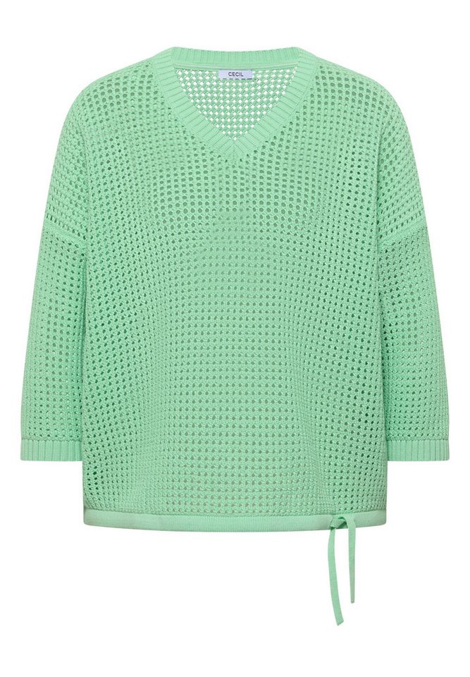 CECIL Ajourpullover Sommerpullover Damen - CECIL Ajour Pullover Damen_Crochet V-neck von CECIL