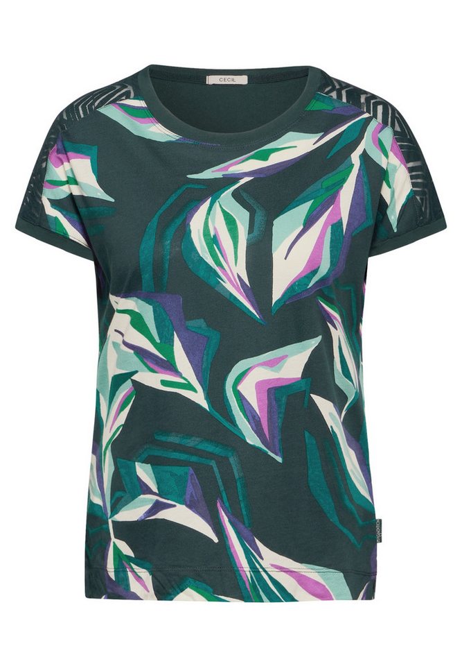 CECIL Kurzarmshirt TOS AOP T-Shirt with Deco CECIL Kurzarmshirt TOS AOP T-Shirt with Deco von CECIL