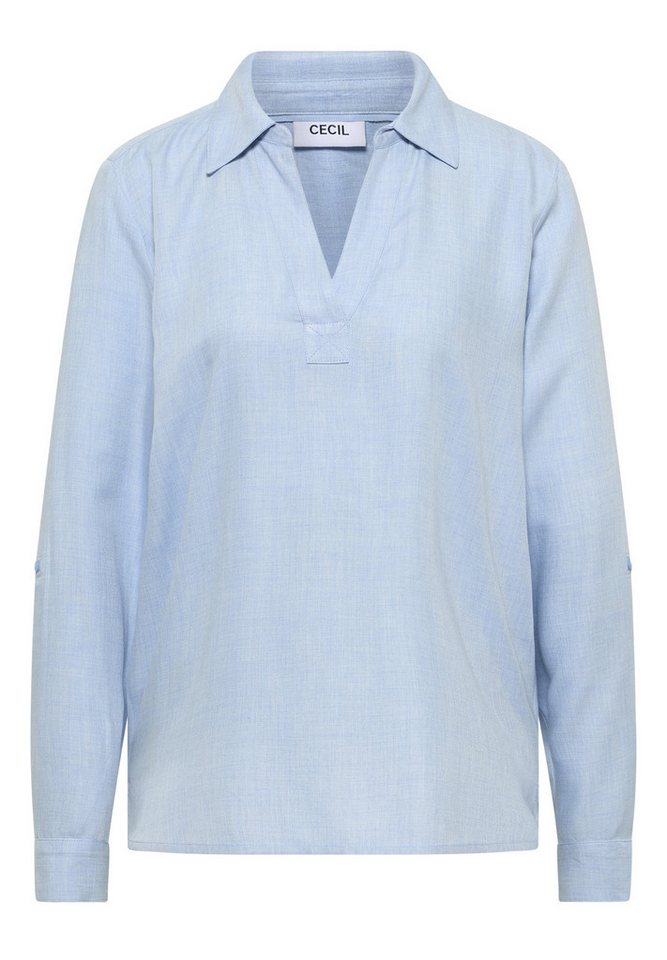 CECIL Langarmbluse CECIL Melange Bluse Damenbluse Hemdkragen von CECIL