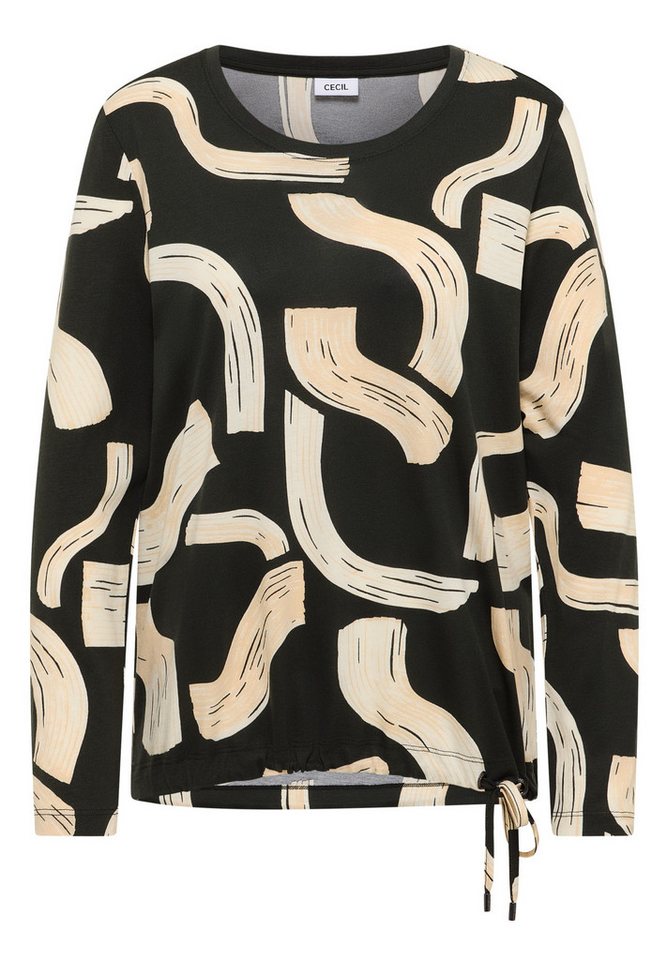 CECIL Langarmshirt Big AOP T-Shirt von CECIL