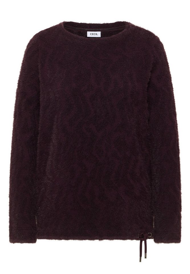 CECIL Langarmshirt Feather Yarn Jacquard Shirt von CECIL