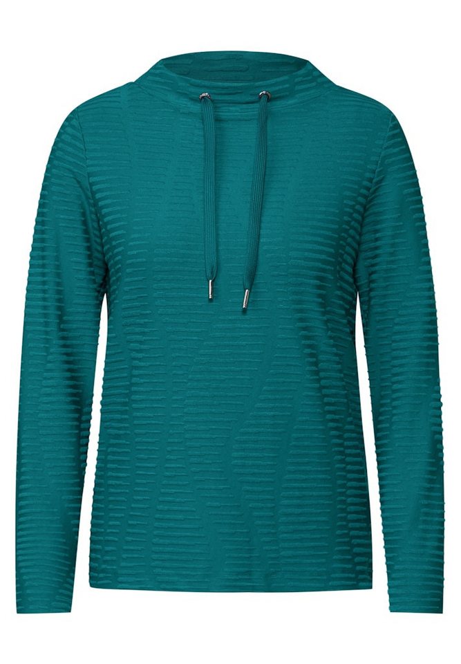 CECIL Langarmshirt TOS Solid Wavy Structured T-Sh von CECIL